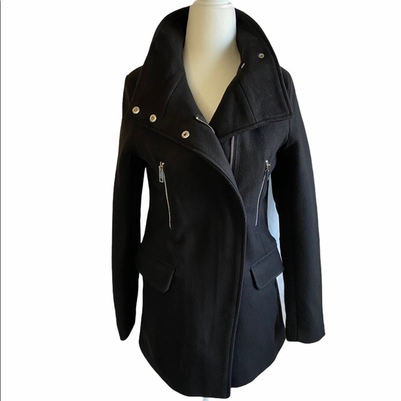 Bershka Jackets & Blazers - Bershka Pea Coat Black Size XS